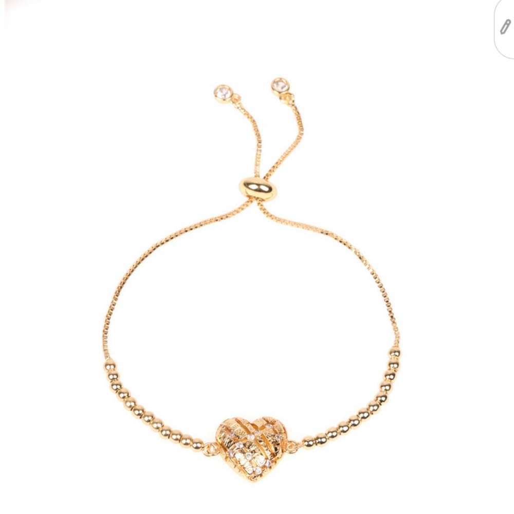 heart shaped micro diamond bracelet